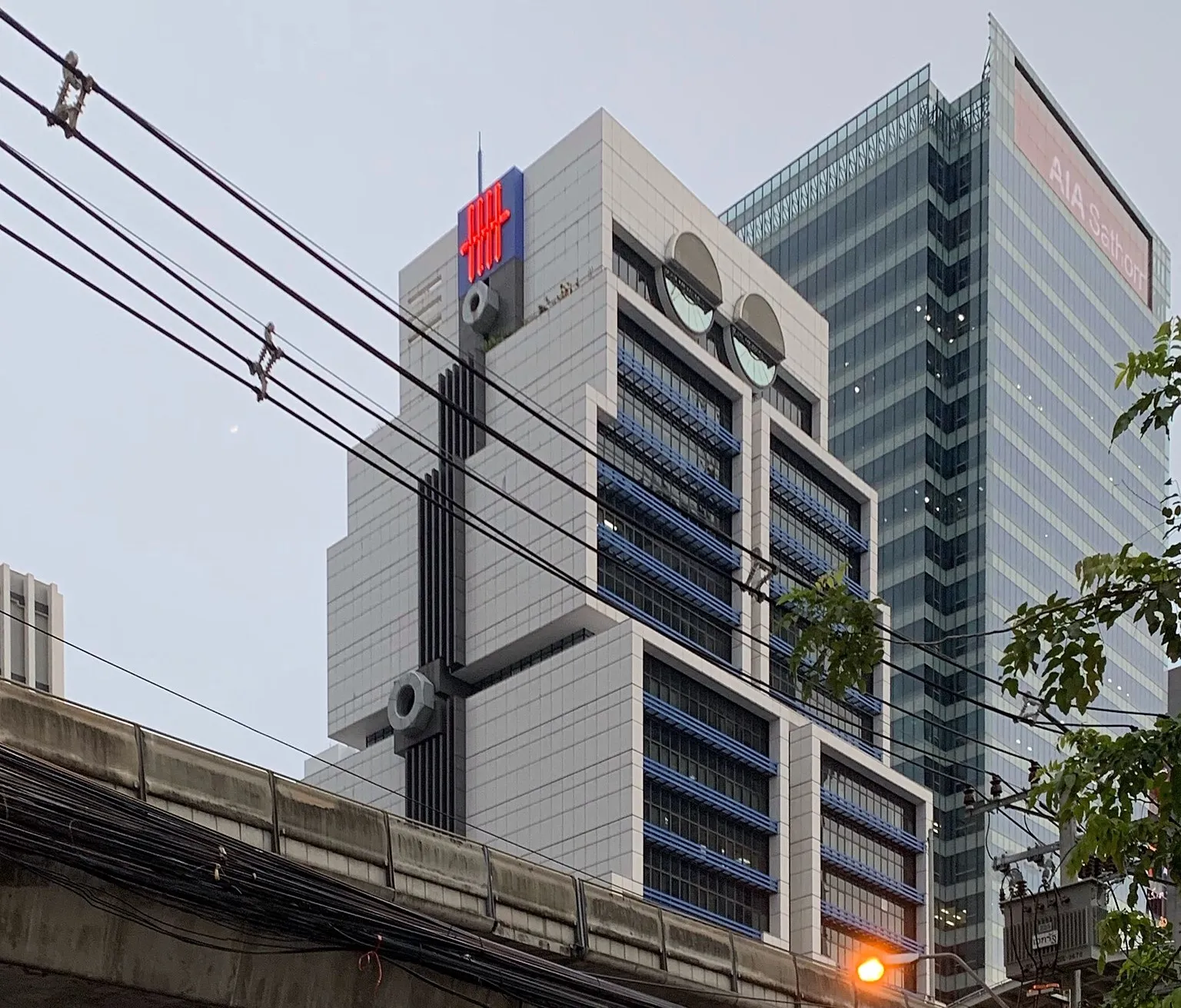 Robot Building, UOB Bank, in Bangkok in 2021.
