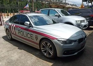 Thai Immigration Police, BMW 330e At Chachoengsao Immigration Office