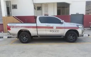 Royal Thai Police Toyota Hilux Revo Pickup at Chachoengsao Provincial Police Station