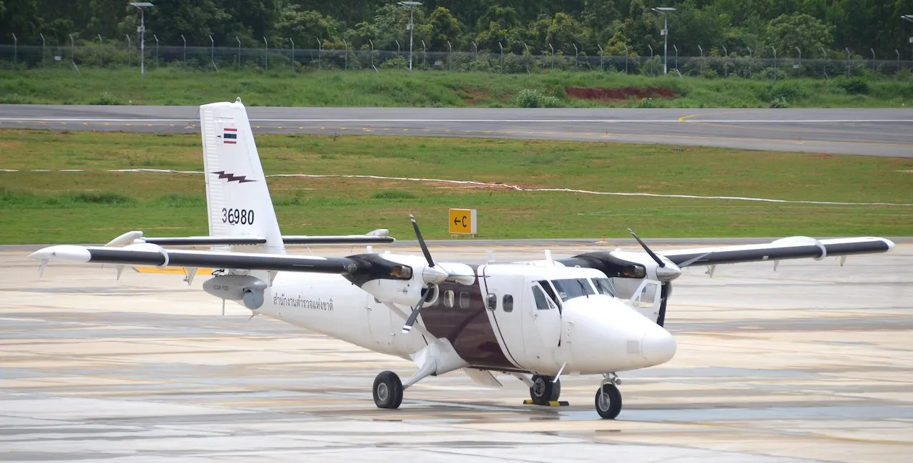 de Havilland DHC-6-400 of the Royal Thai Police at Khon Kaen-KKC airport.