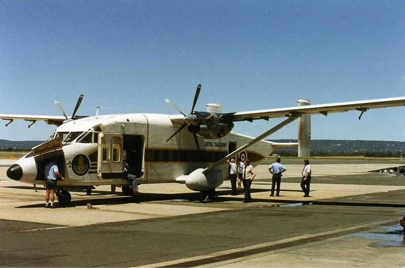 Royal Thai Army Shorts 330 aircraft at Perth Airport.