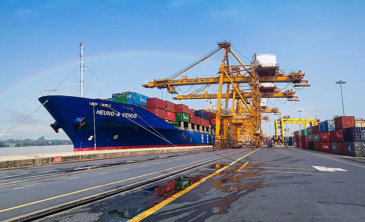 A ship at Khlong Toei Port, Bangkok