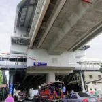 MRT Bang Khun Non BTS Skytrain Station in Bangkok.