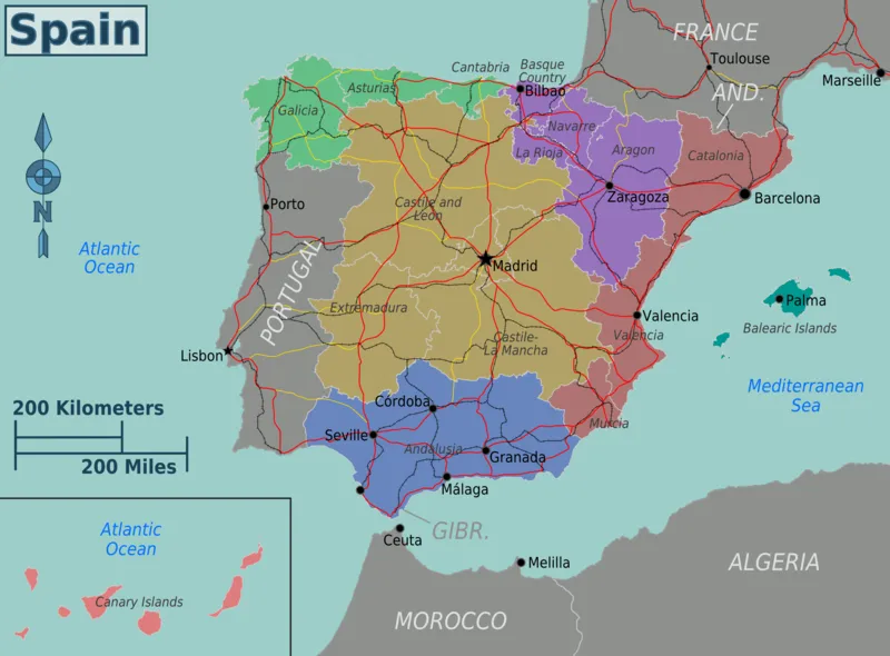 Map of Spain