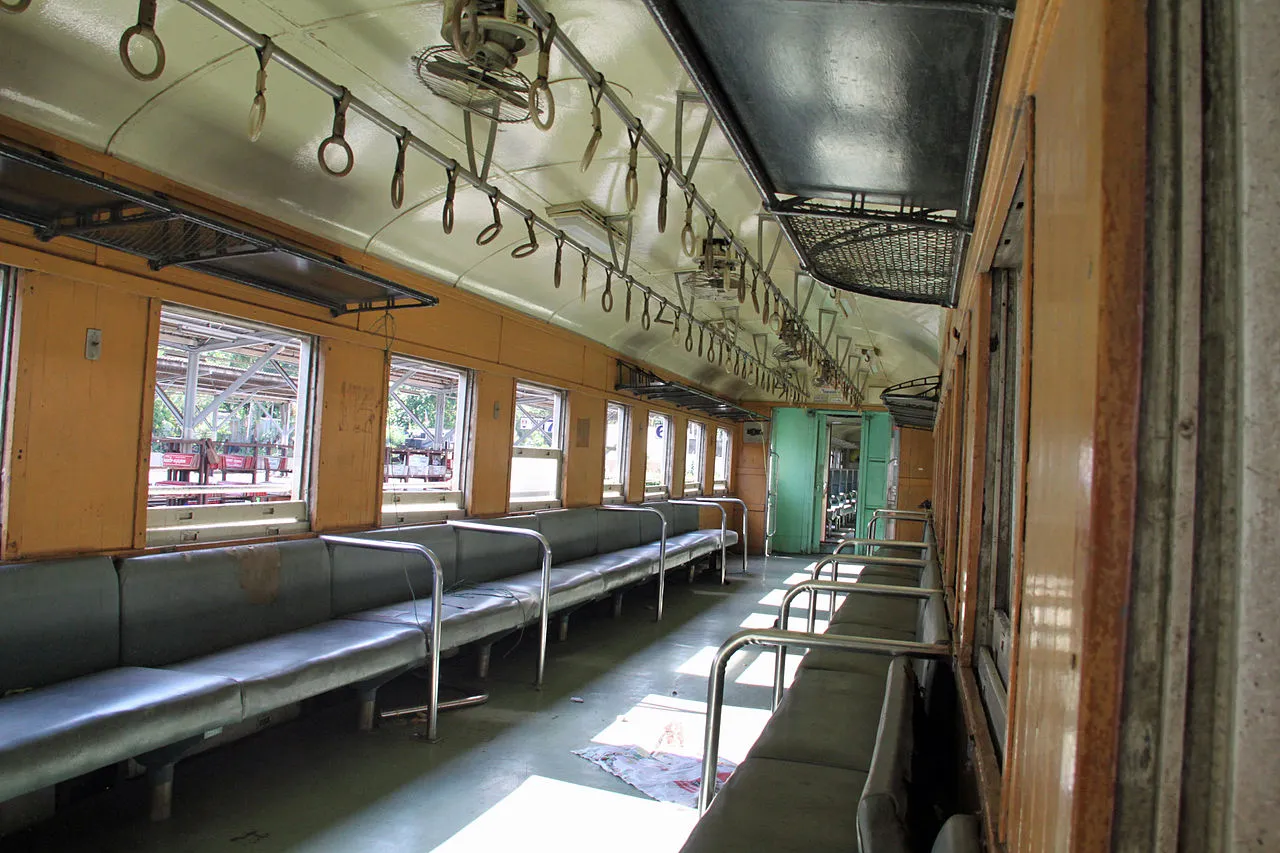 State Railways Thailand train carriage 3rd Interior.