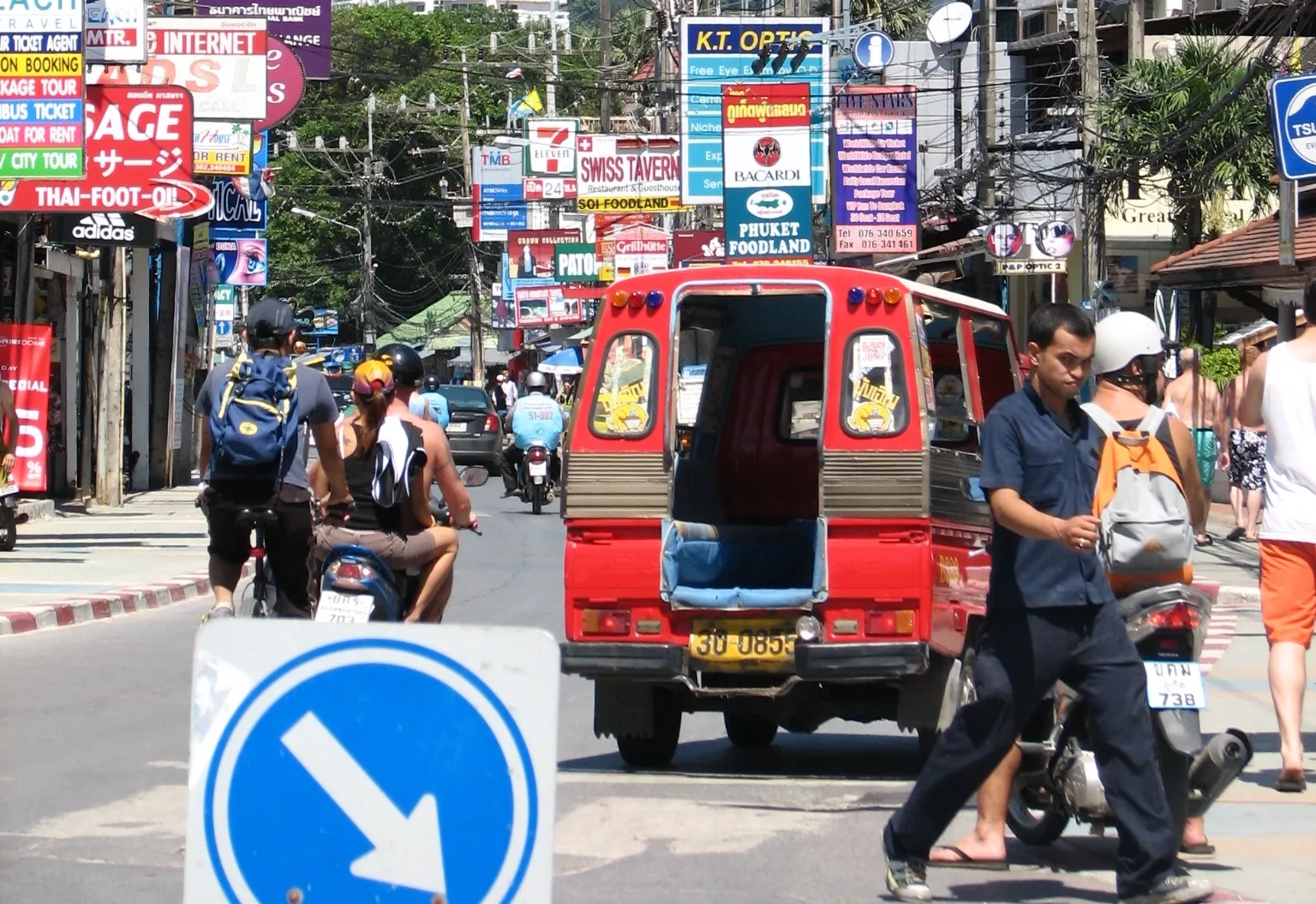 Busy street in Patong, Phuket
