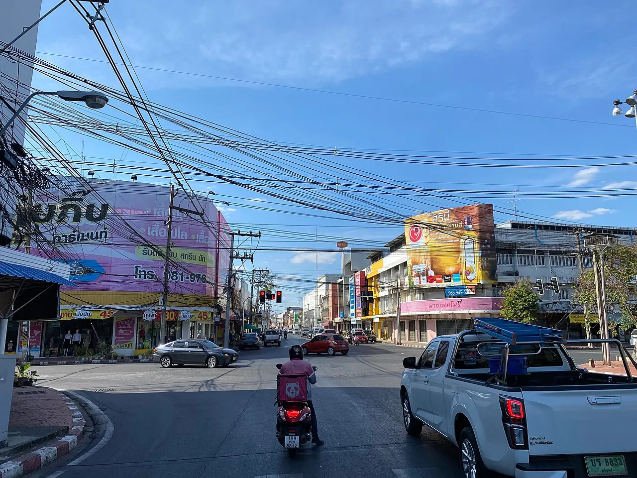 A road in Surin Downtown.