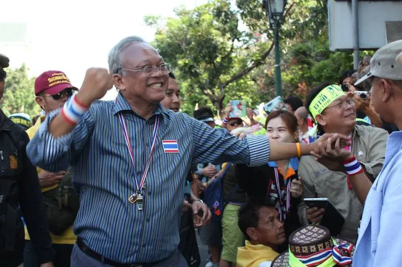 Suthep during the anti Yingluck Shinawatra protests
