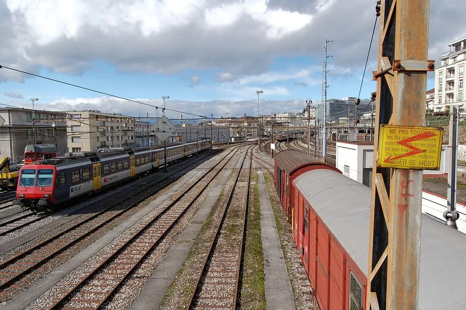 Lausanne Train Station in Switzerland