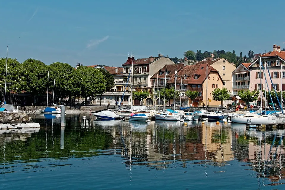 Port d'Ouchy in Lausanne, Switzerland