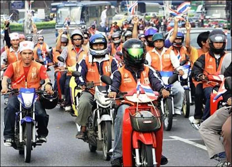 Motorcycle taxis in Bangkok, Thailand