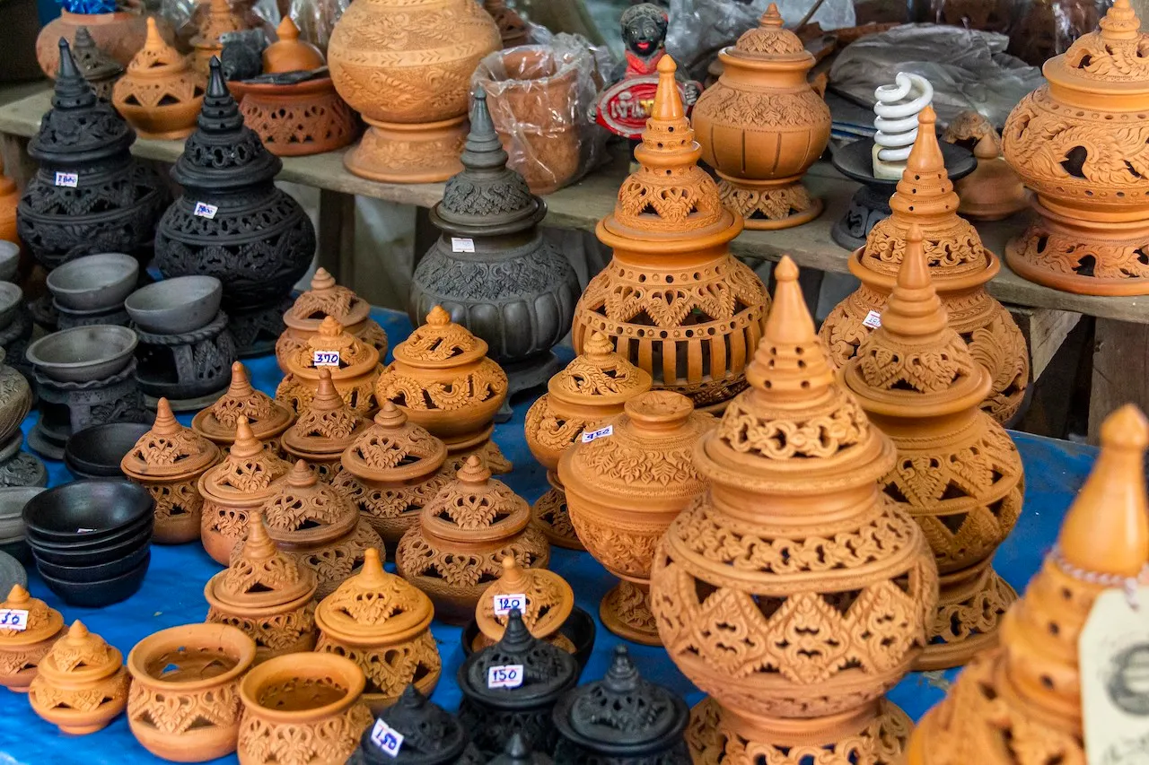 Mon pottery in Koh Kret island in Nonthaburi.