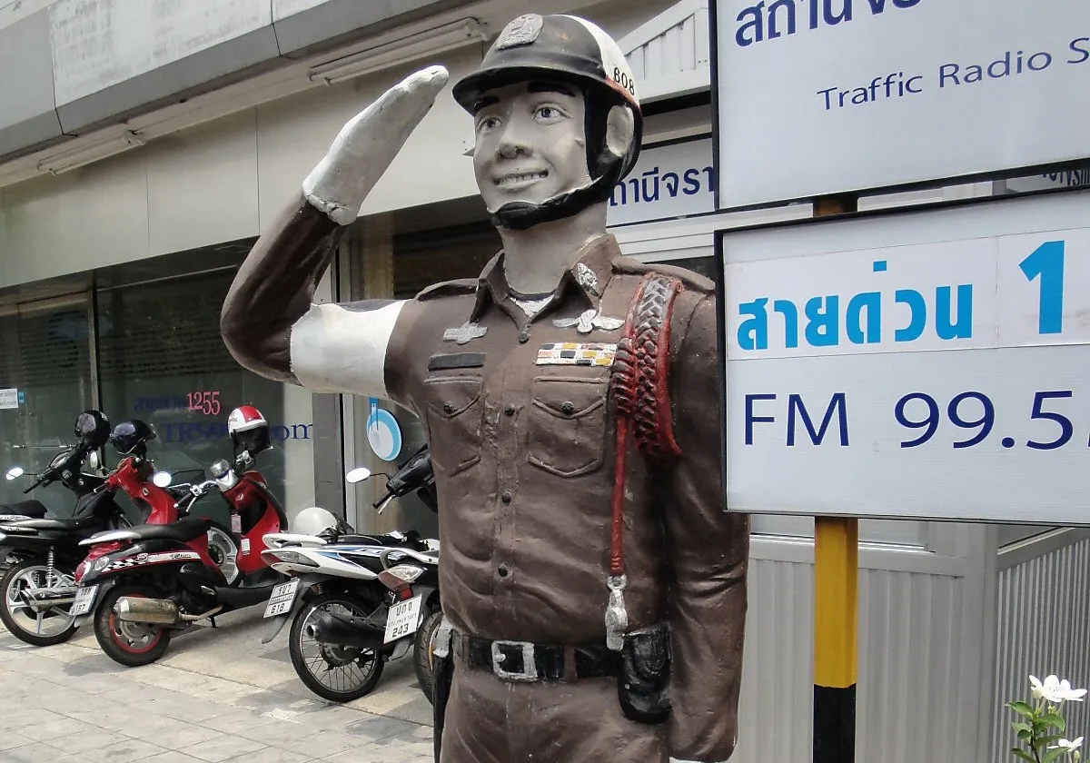Dummy police officer in Bangkok