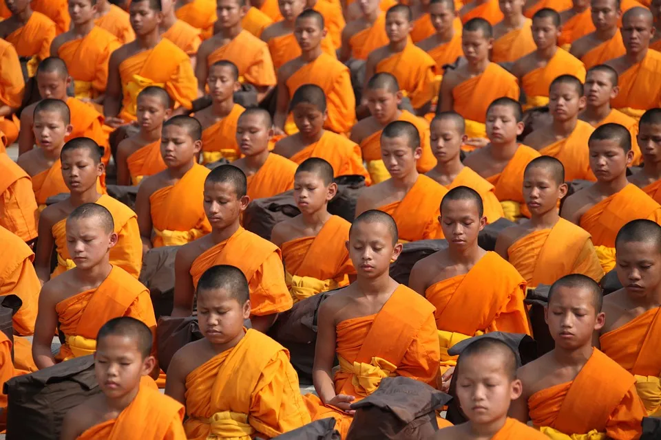 Young Thai Buddhist monks