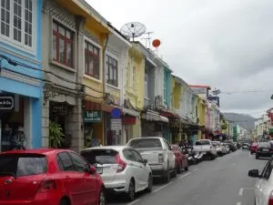Sino-Portuguese townhouses on Thalang Road in Old Phuket Town