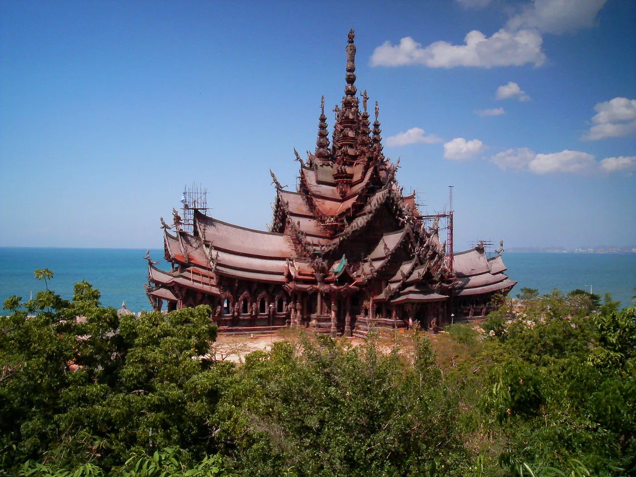 The Sanctuary of Truth is an unfinished museum in Pattaya