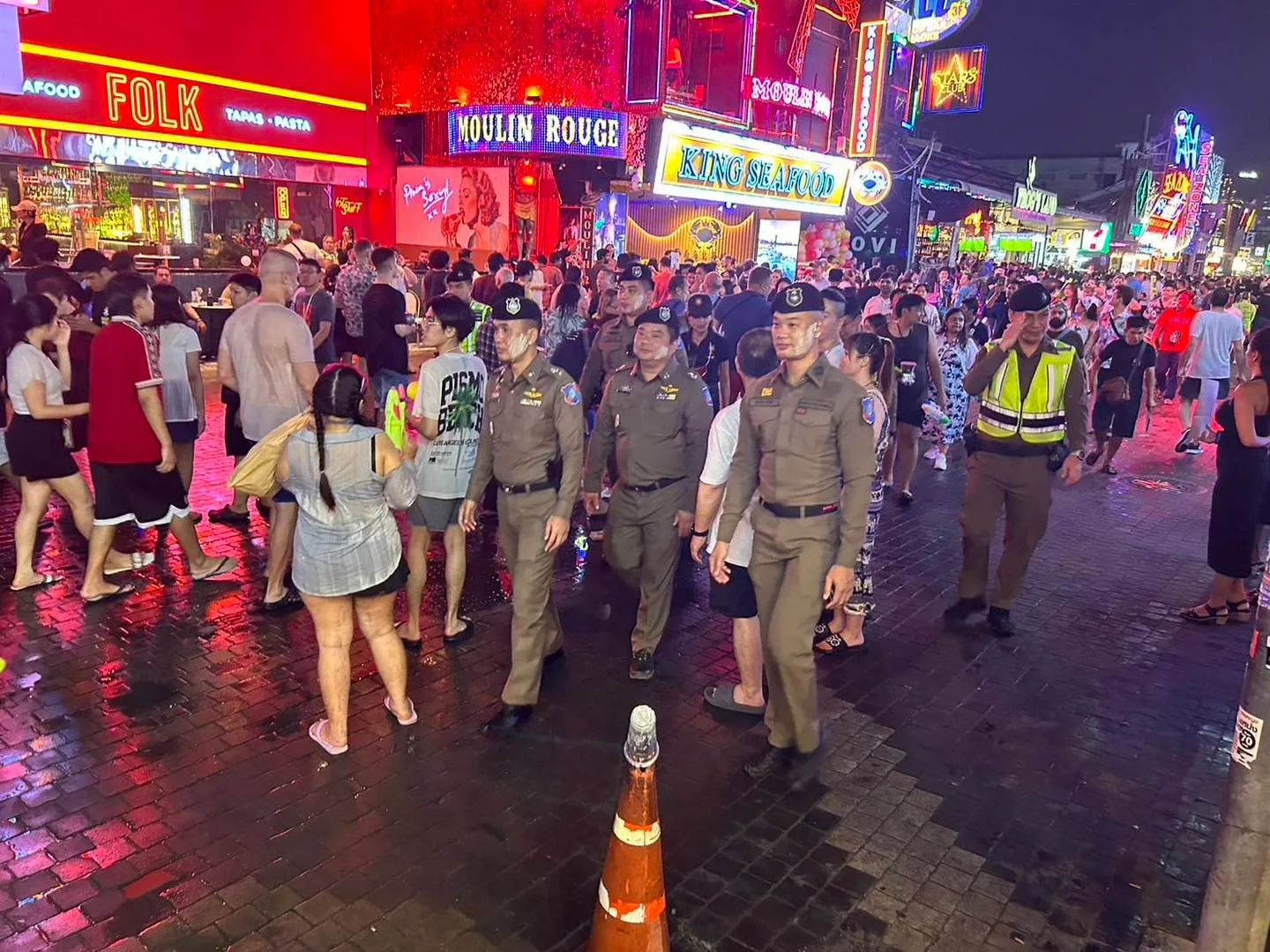 Thai tourist police on Walking Street, Pattaya.