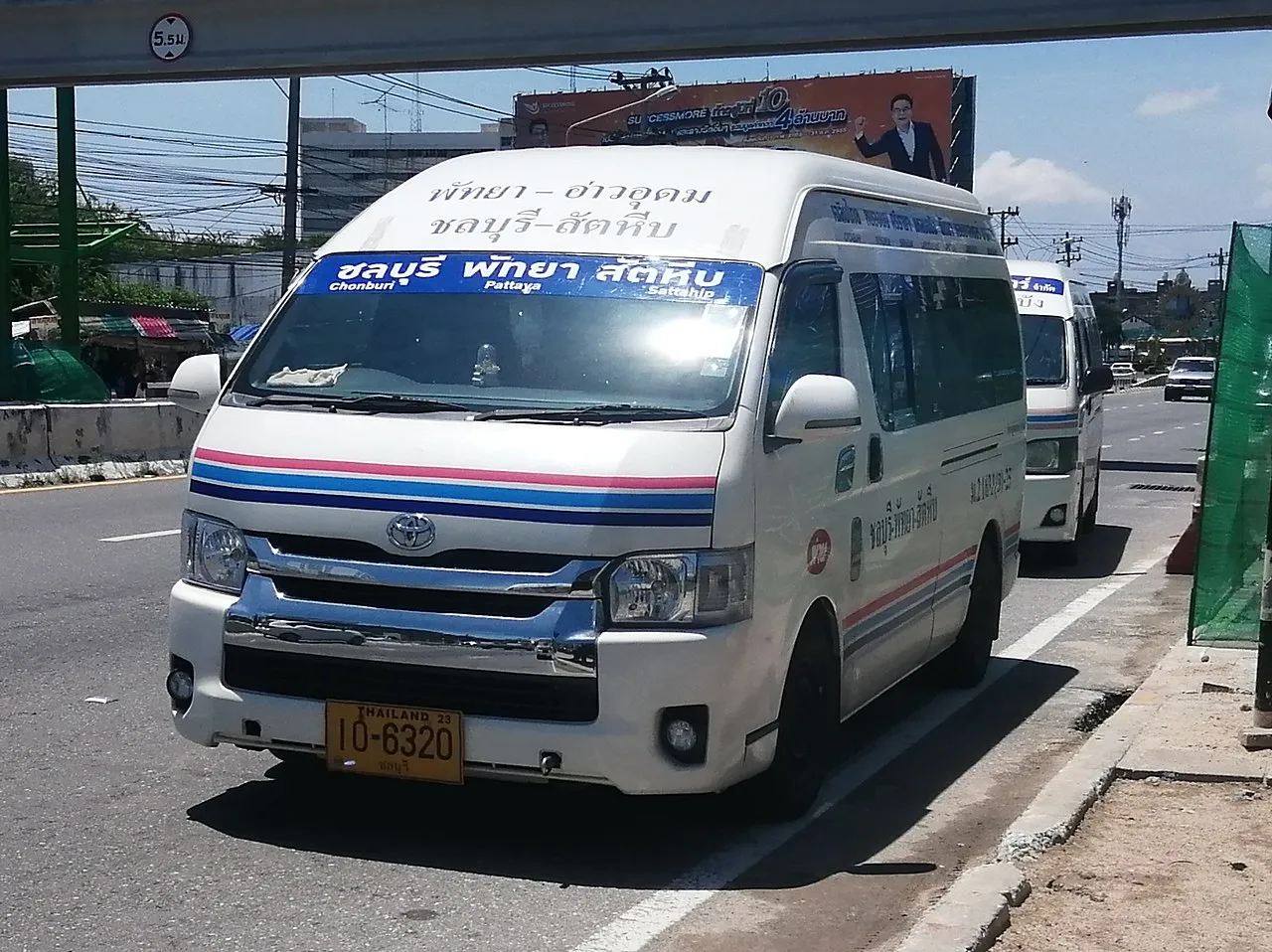 Passenger mini van Toyota Commuter in Chonburi.