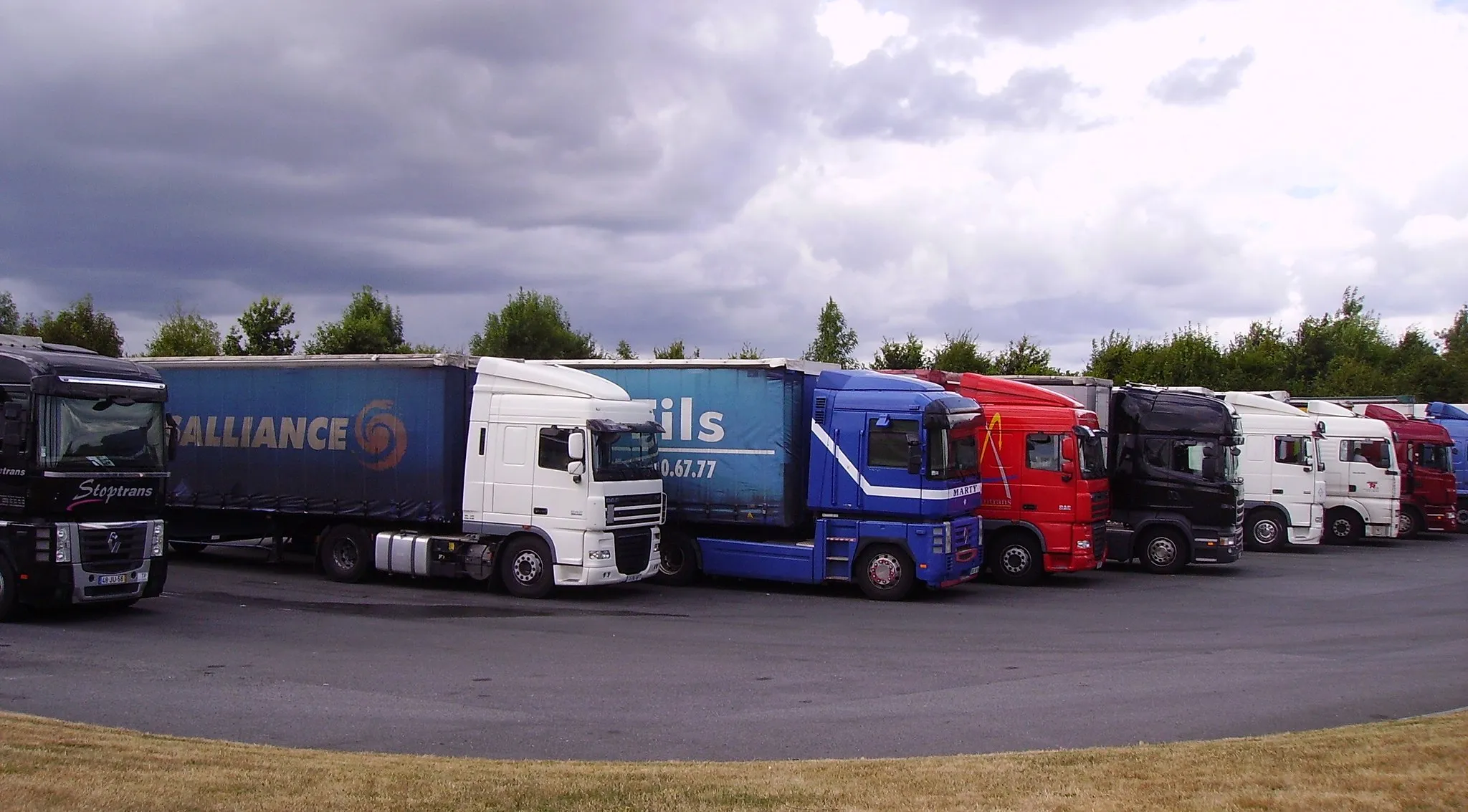 Trucks in France near Limoges