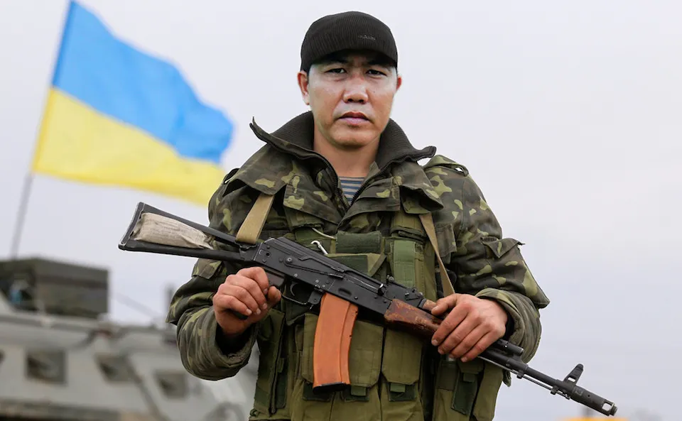 Ukrainian soldier during the crisis in Ukraine