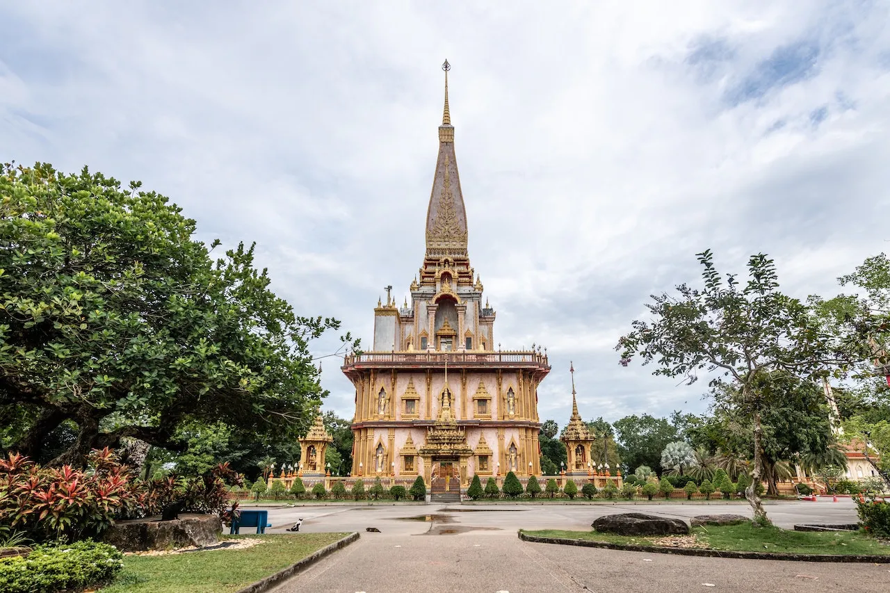 Wat Chaithararam also known as Wat Chalong in Chalong Subdistrict, Phuket.