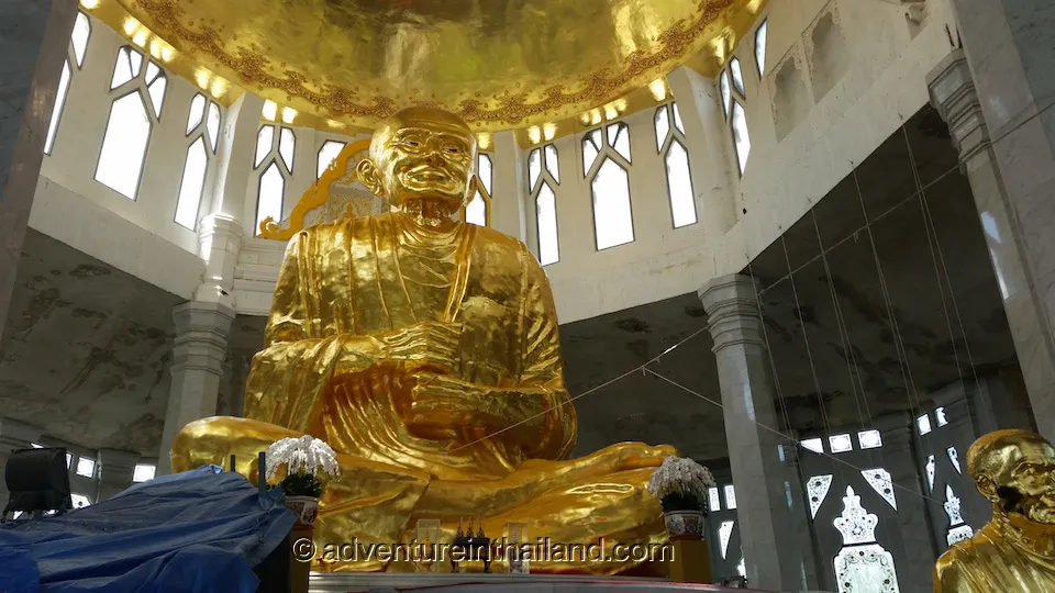 Big Golden Buddha inside Wat Luang Phor Toh, a very popular Buddhist temple in Sikhio town, Nakhon Ratchasima (Korat)