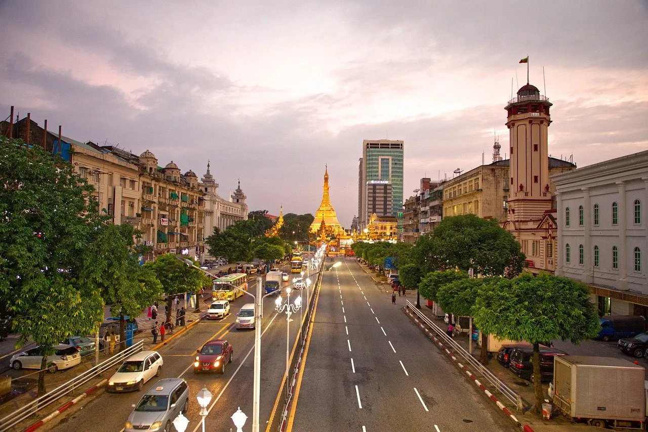 Yangon, the former capital of Myanmar