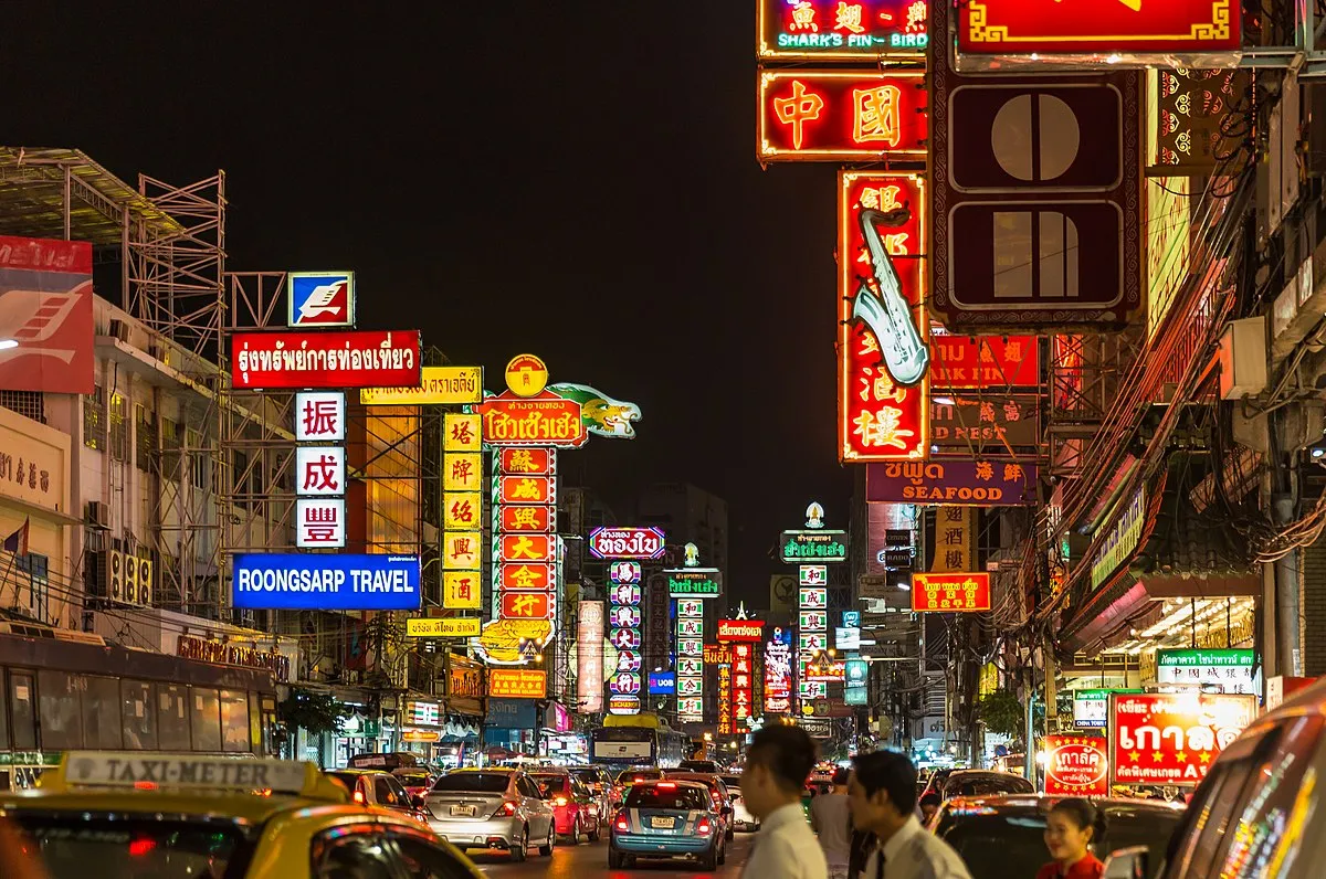 Yaowarat Road is the centre of Bangkok's Chinatown