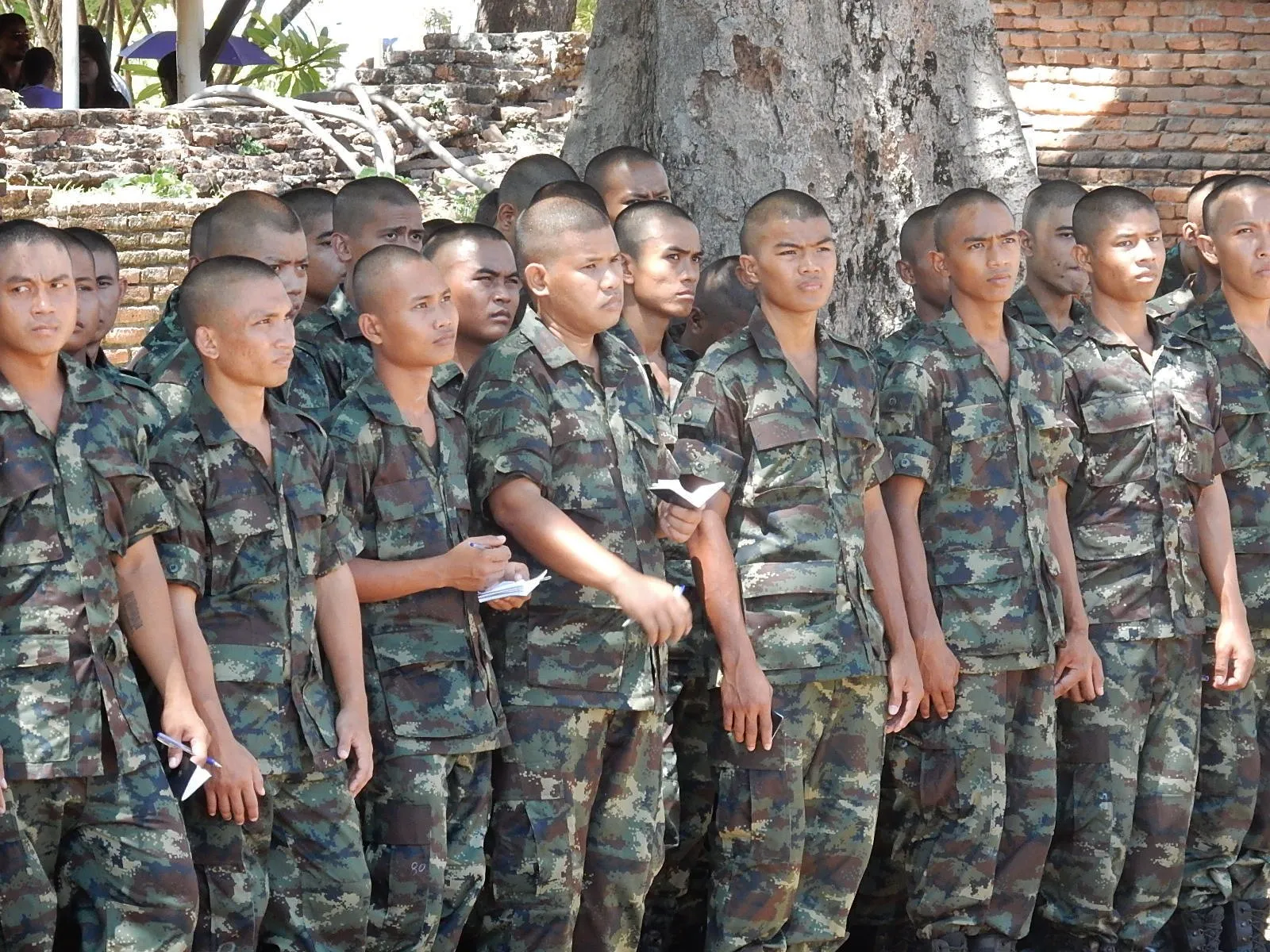 Young soldiers in Phra Nakhon Si Ayutthaya