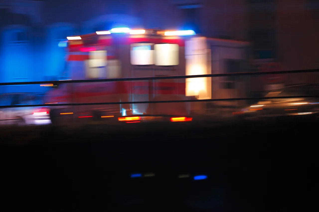 Ambulance at night.