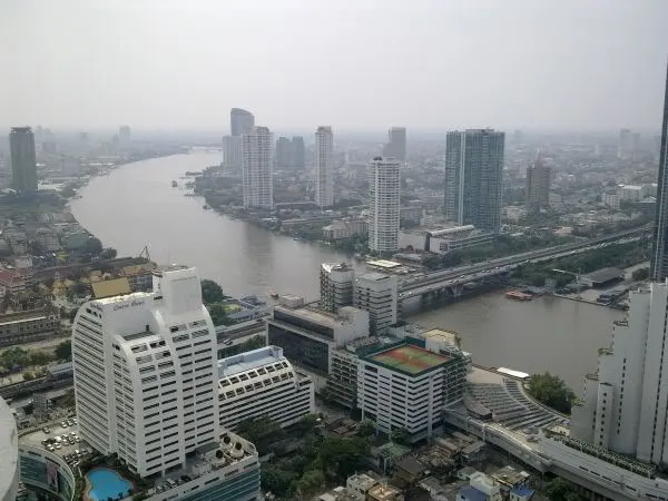 Chao Phraya River viewed from lebua at State Tower,