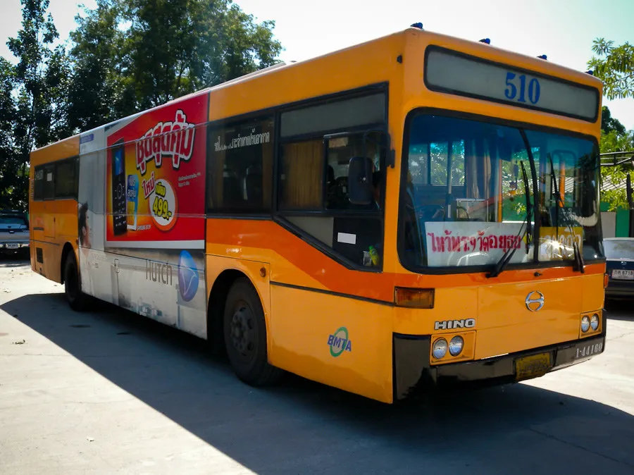 Bangkok BMTA Hino bus in Ayutthaya