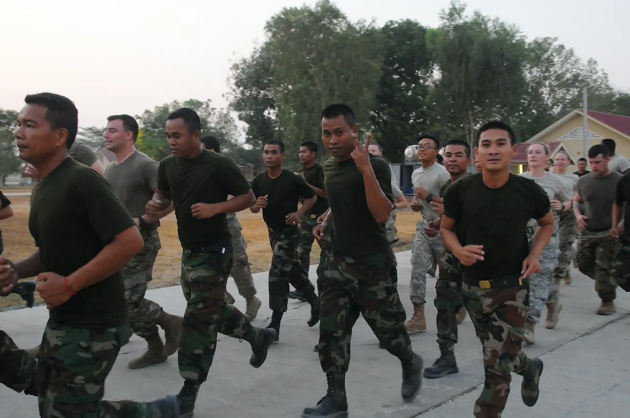 Cambodian soldiers.