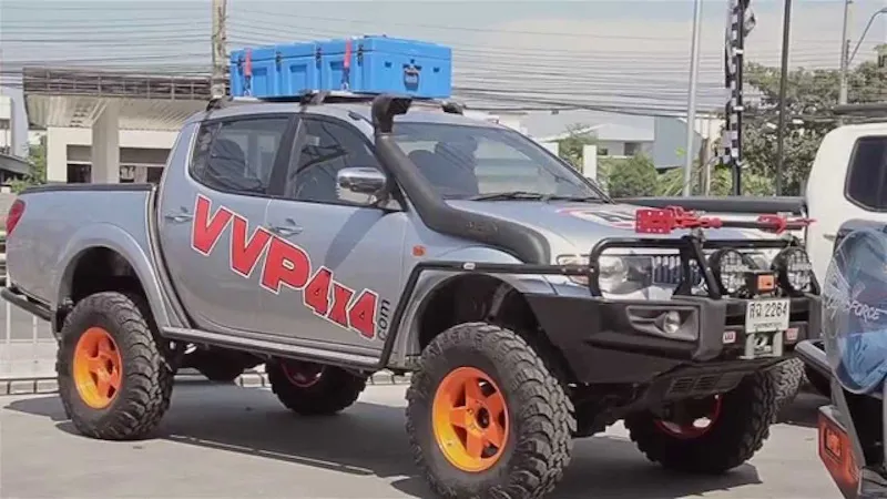 Heavily modified pickup