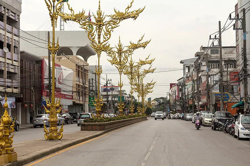 Street in Chiang Rai, Northern Thailand