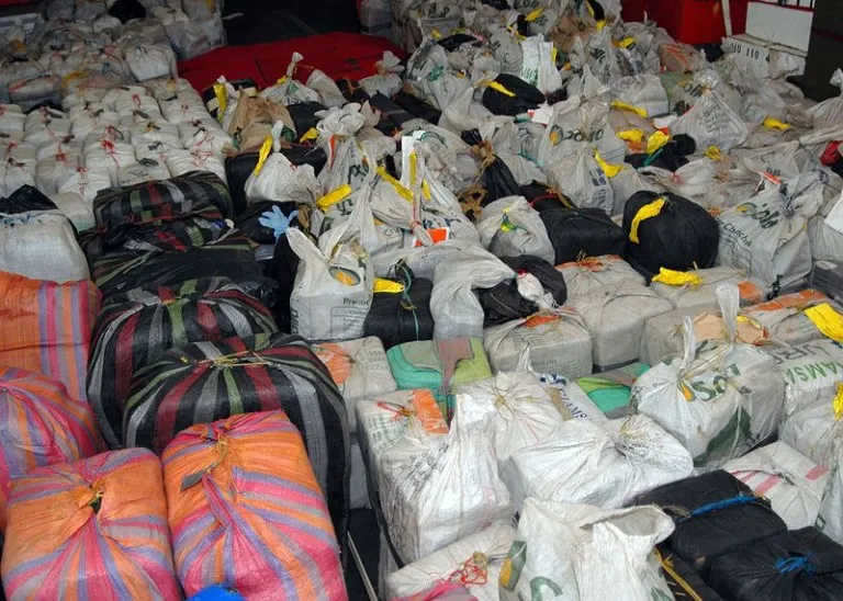 Drugs seized by the U.S. Navy and U.S. Coast Guard