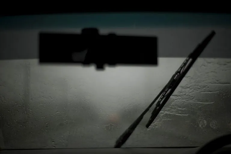 large drops striking a windshield