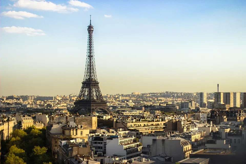 The Eiffel tower in Paris, France