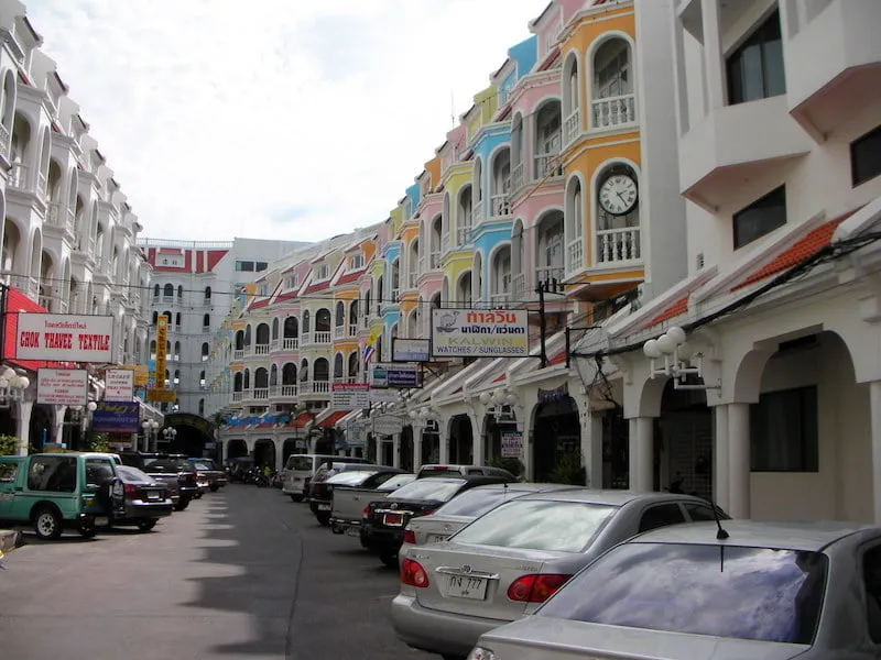 Street and condominiums in Phuket Town