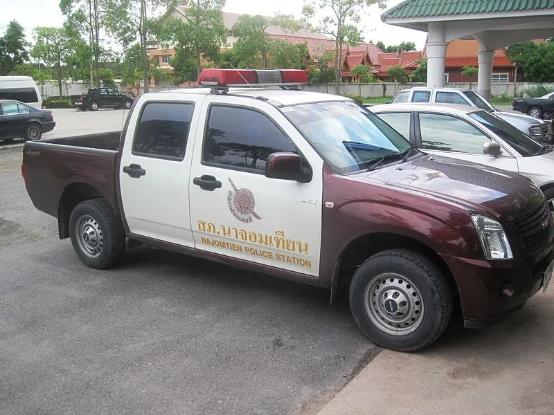 Police pick up in Na Jomtien, Pattaya