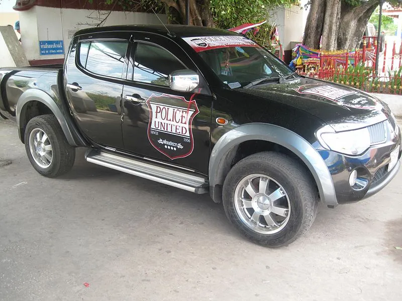 Car with Police United FC logo