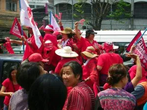 Red Shirt Parade in Bangkok