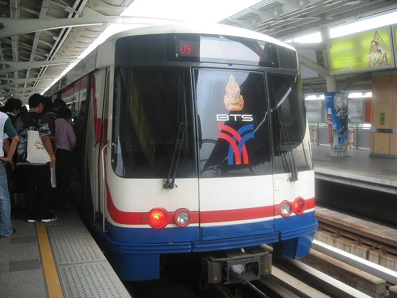 Bangkok Skytrain exterior at Mo Chit BTS.