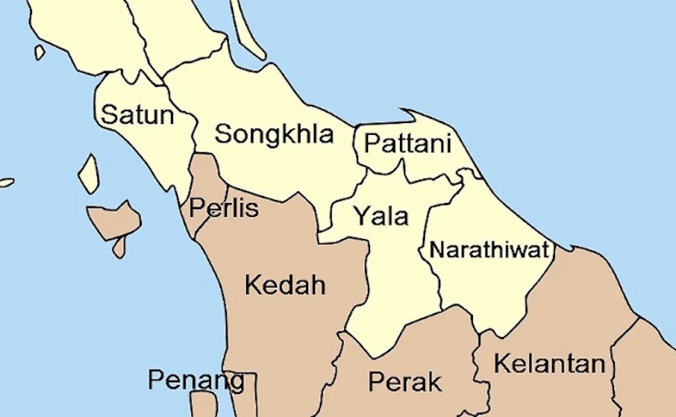 Thailand's Deep South map