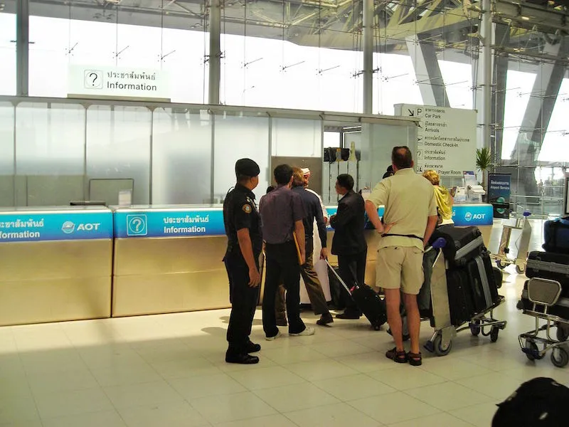 AOT information desk at Suvarnabhumi airport
