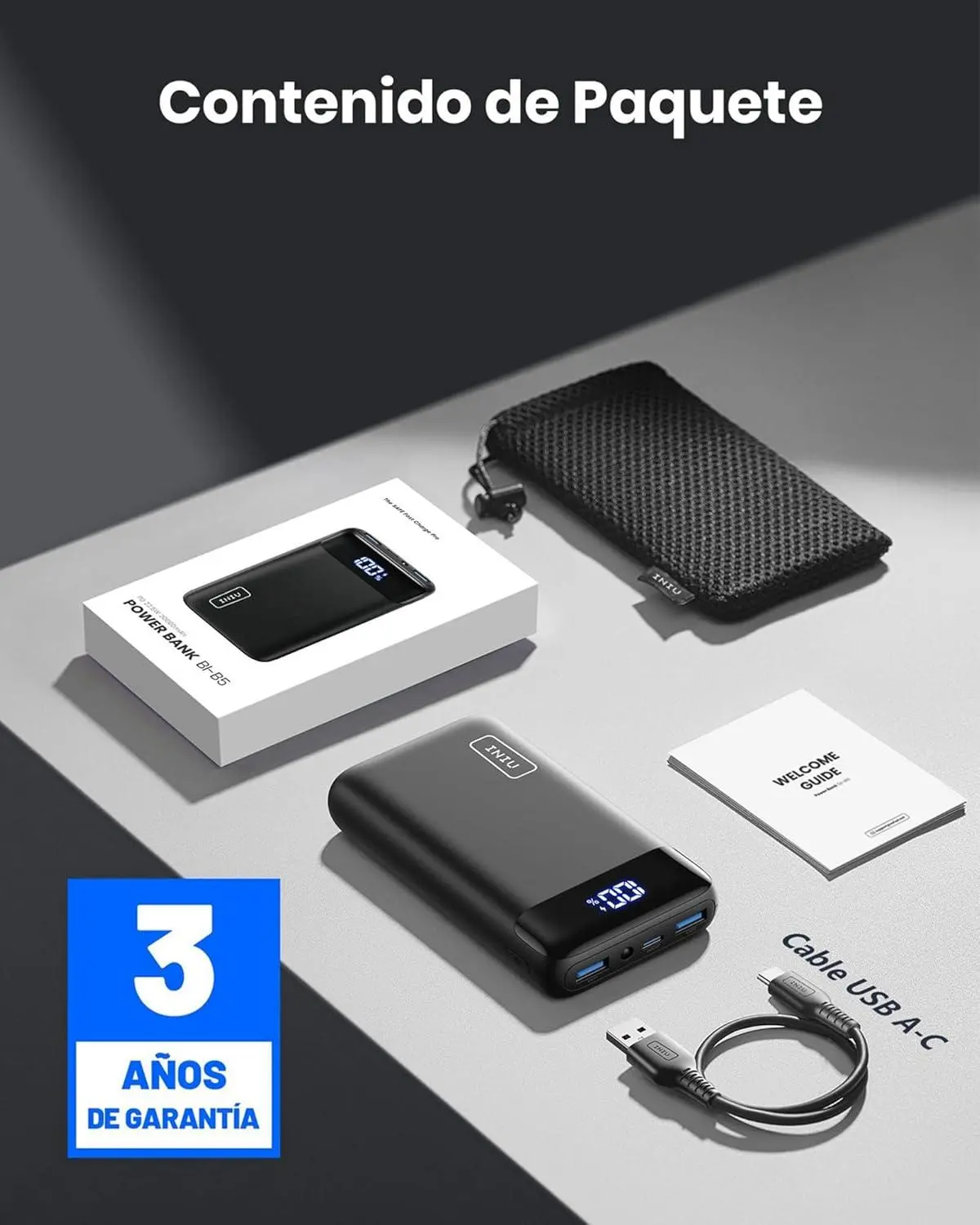 Ponemos a prueba el power bank INIU 22.5W 20000mAh