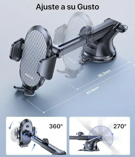 Probamos el soporte Miracase de coche: 360° y succión