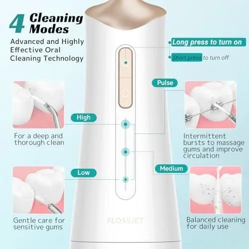 Probamos el FlossJet: 300 ml, 5 boquillas e IPX7