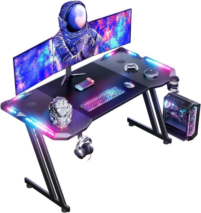 Nuestra experiencia con la mesa gamer LED de fibra de carbono ergonómica Nuestra experiencia con la mesa gamer LED de fibra de carbono ergonómica