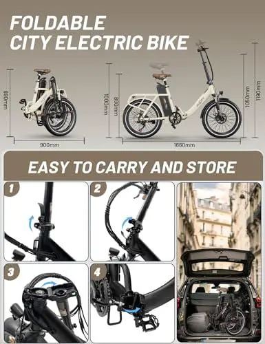 bicicleta compacta Nuestra reseña de la ONESPORT OT16-2: 48V, plegable y app